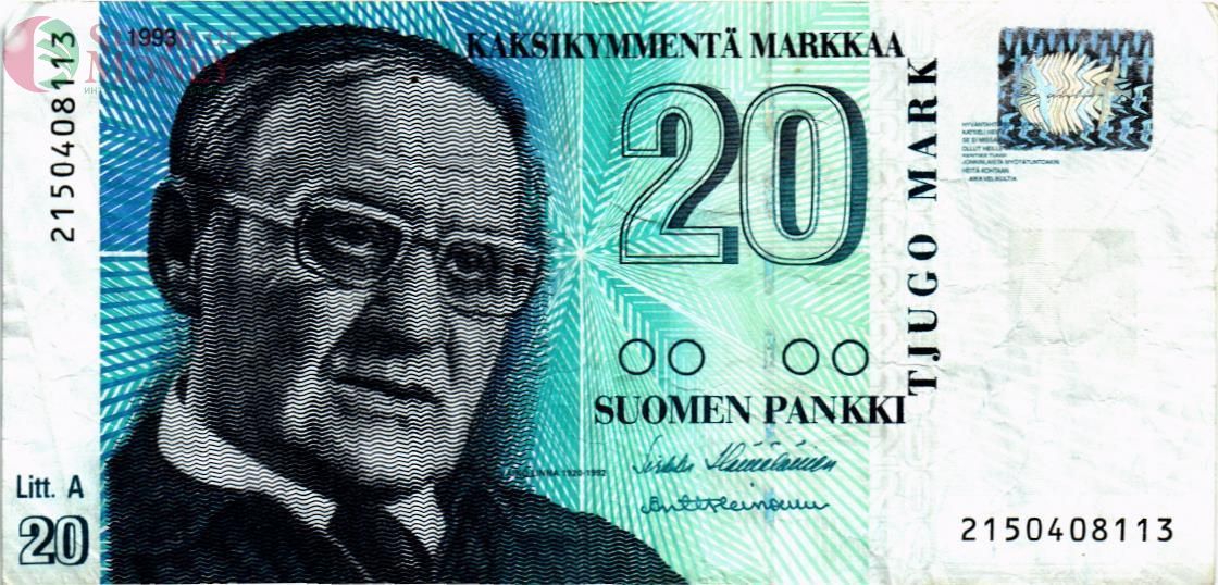 ФИНЛЯНДИЯ 20 МАРОК (Litt. A) 1