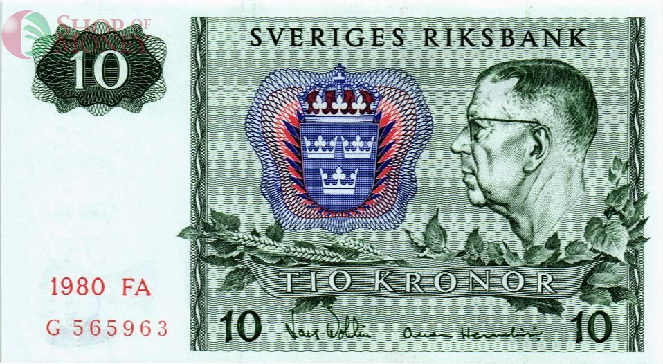 ШВЕЦИЯ 10 КРОН 1