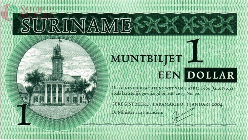 СУРИНАМ 1 ДОЛЛАР 1