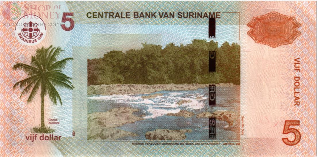 СУРИНАМ 5 ДОЛЛАРОВ 2