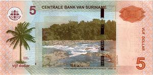 СУРИНАМ 5 ДОЛЛАРОВ 2