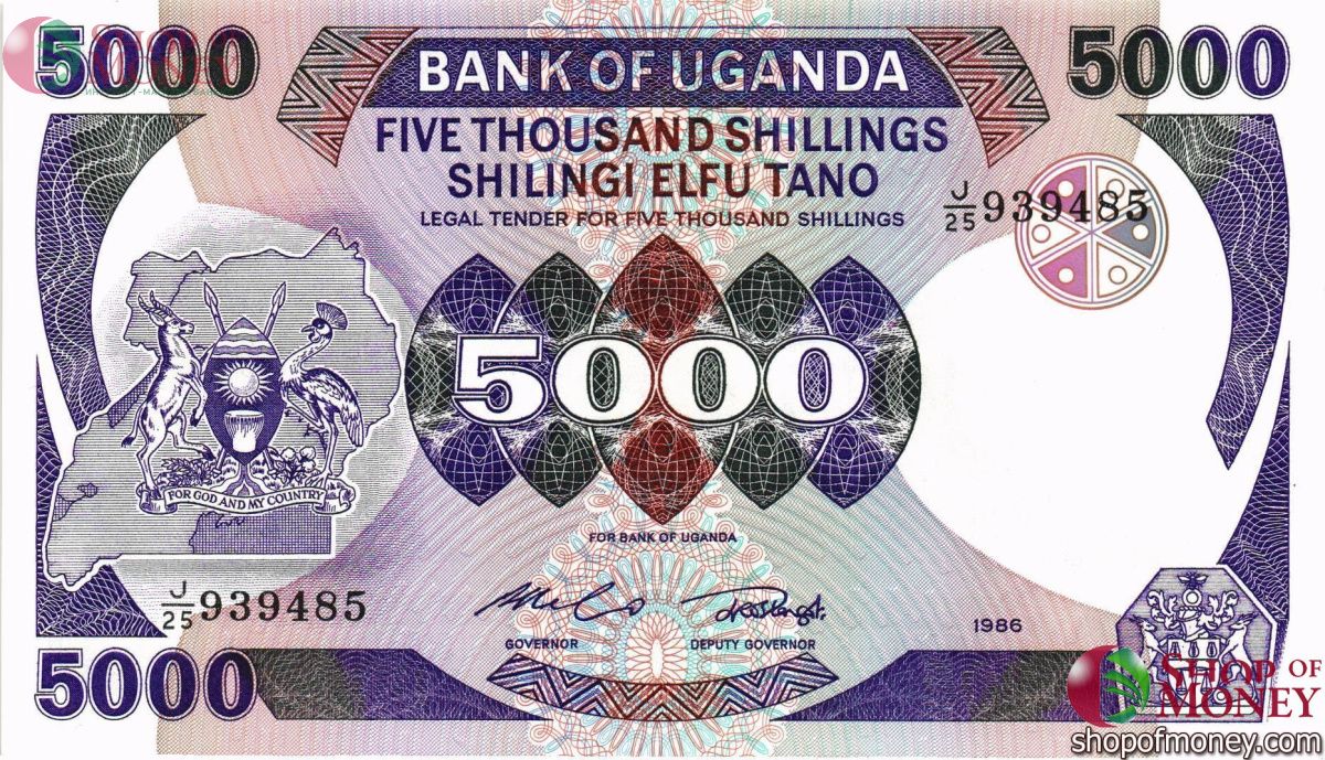 УГАНДА 5000 ШИЛЛИНГОВ 1