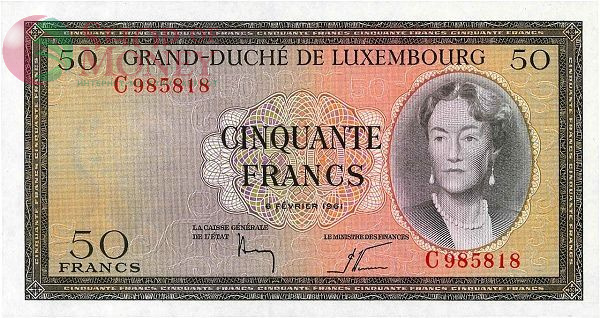 ЛЮКСЕМБУРГ 50 ФРАНКОВ 1