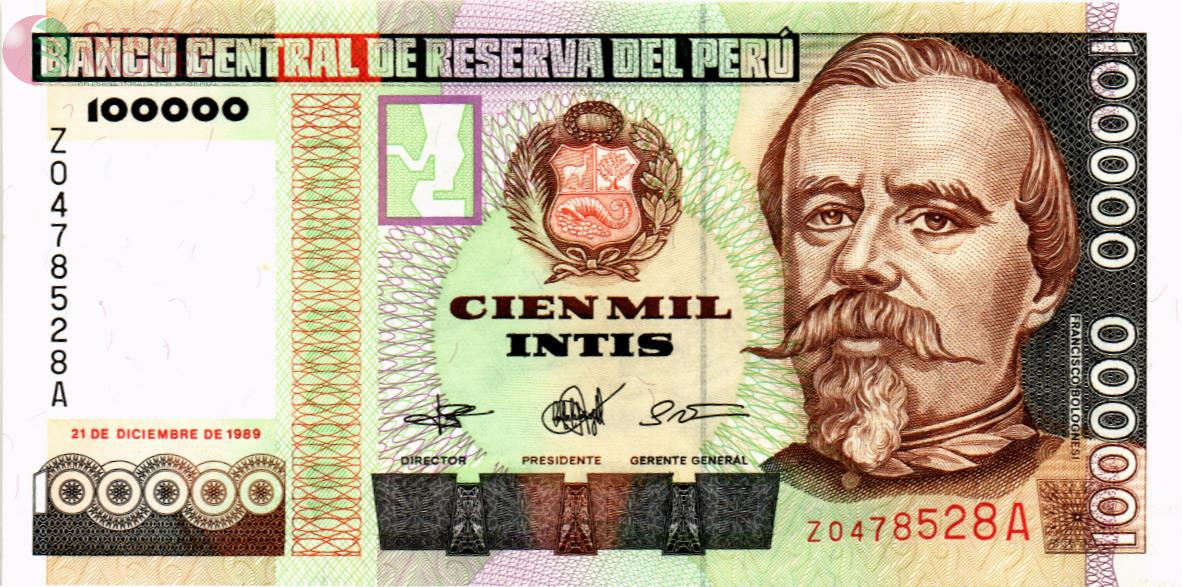 ПЕРУ 100000 ИНТИ (Z-A) 1