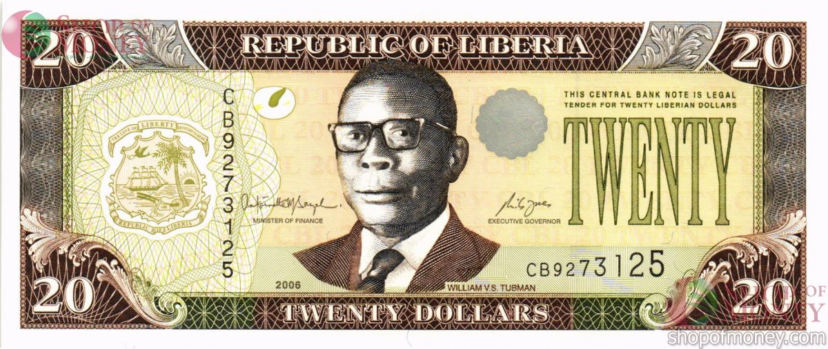 ЛИБЕРИЯ 20 ДОЛЛАРОВ 1