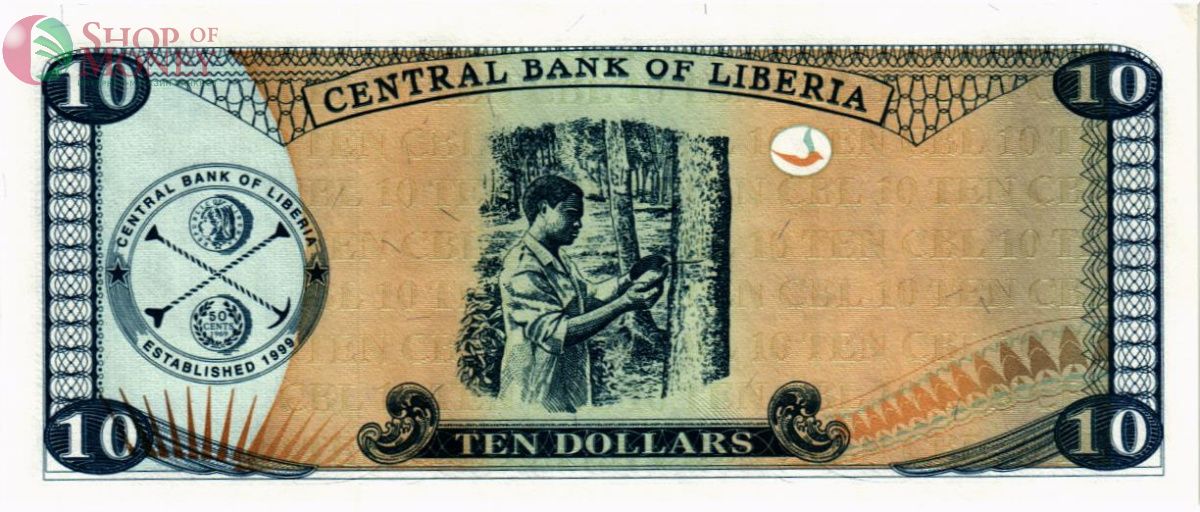 ЛИБЕРИЯ 10 ДОЛЛАРОВ 2