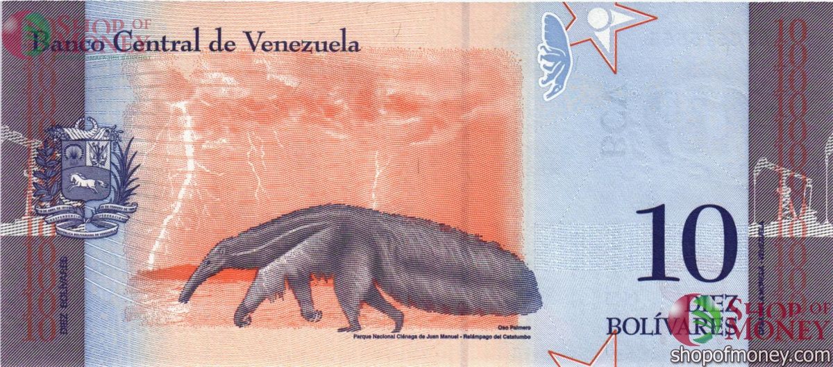 ВЕНЕСУЭЛА 10 БОЛИВАР # D 78515555 2