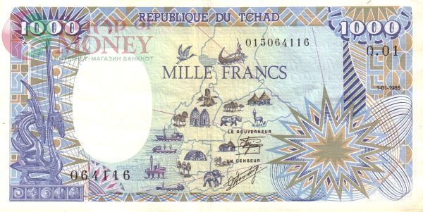 ЧАД 1000 ФРАНКОВ 1