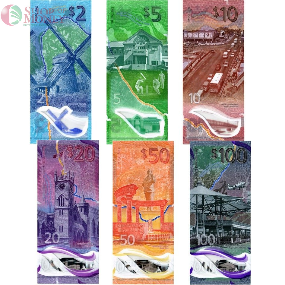 БАРБАДОС 2 5 10 20 50 100 ДОЛЛАРОВ 2