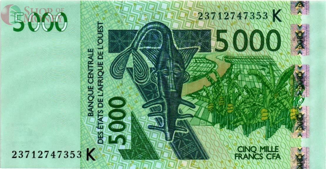WAS - СЕНЕГАЛ 5000 ФРАНКОВ (K) 1