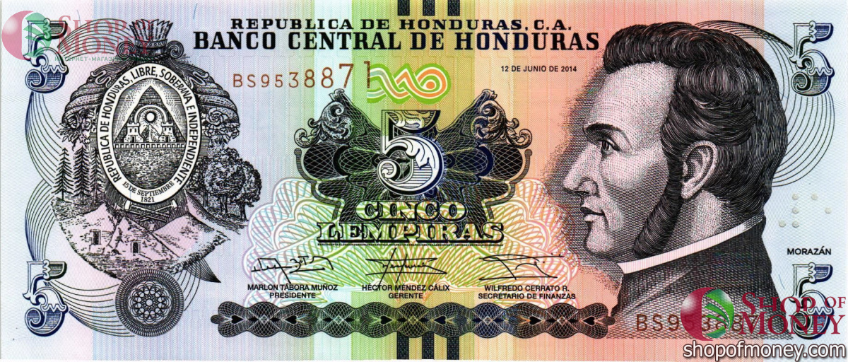 ГОНДУРАС 5 ЛЕМПИР 1