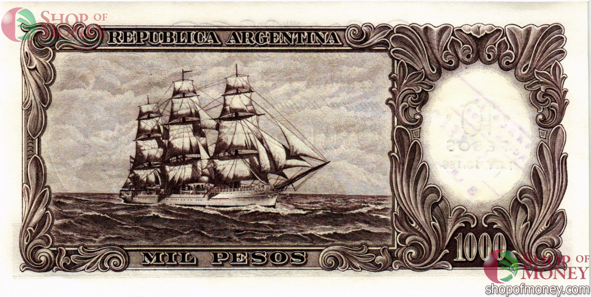 АРГЕНТИНА 10 ПЕСО (НАДПЕЧАТКА) 2