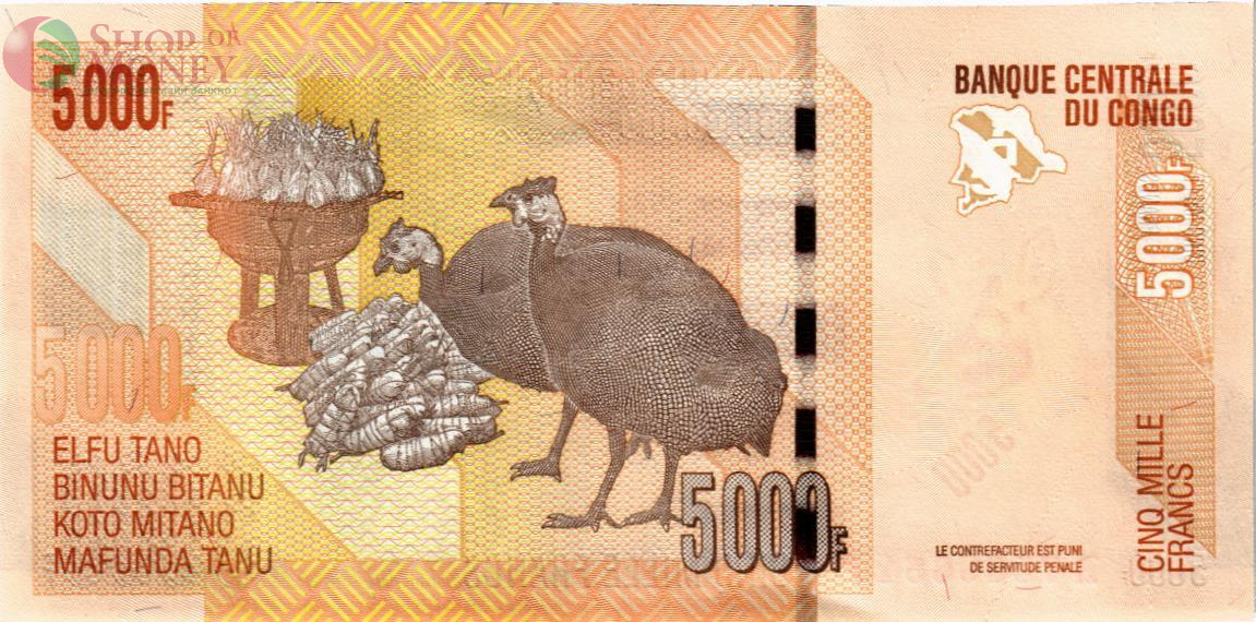 КОНГО ДР 5000 ФРАНКОВ 2