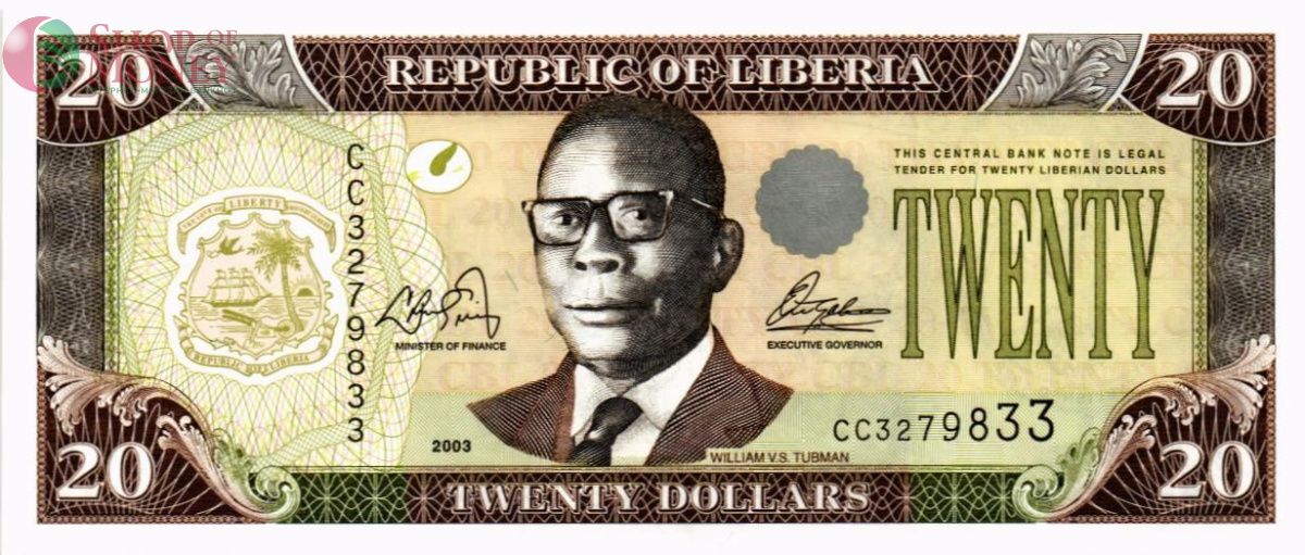 ЛИБЕРИЯ 20 ДОЛЛАРОВ 1