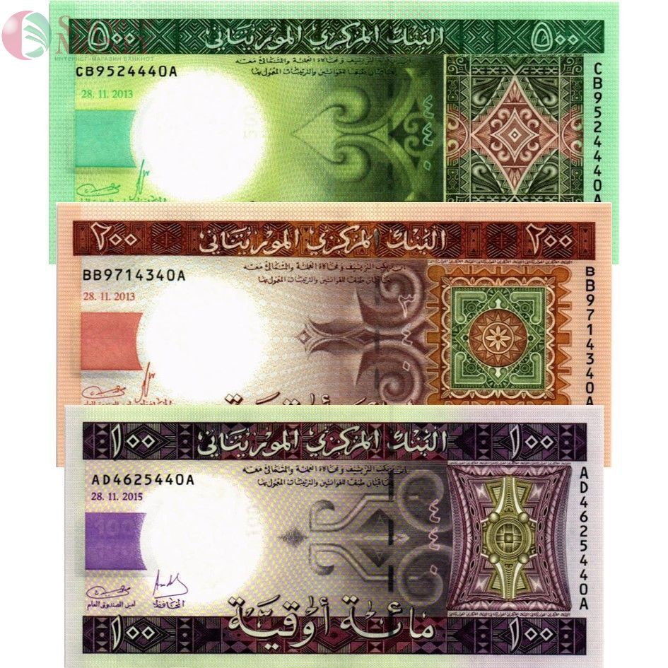 МАВРИТАНИЯ НАБОР 100 200 500 УГИЙ 1