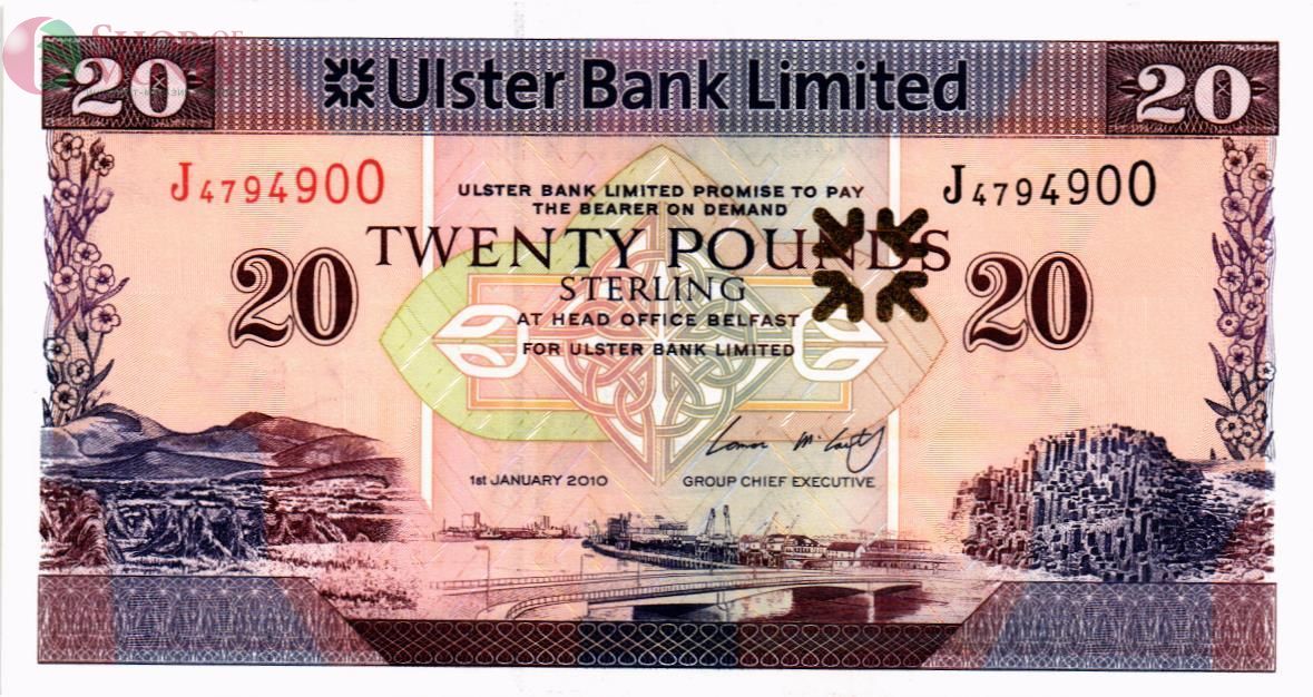 СЕВЕРНАЯ ИРЛАНДИЯ 20 ФУНТОВ (ULSTER BANK) 1
