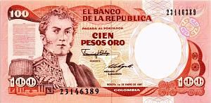 КОЛУМБИЯ 100 ПЕСО (01.01.1987) 1
