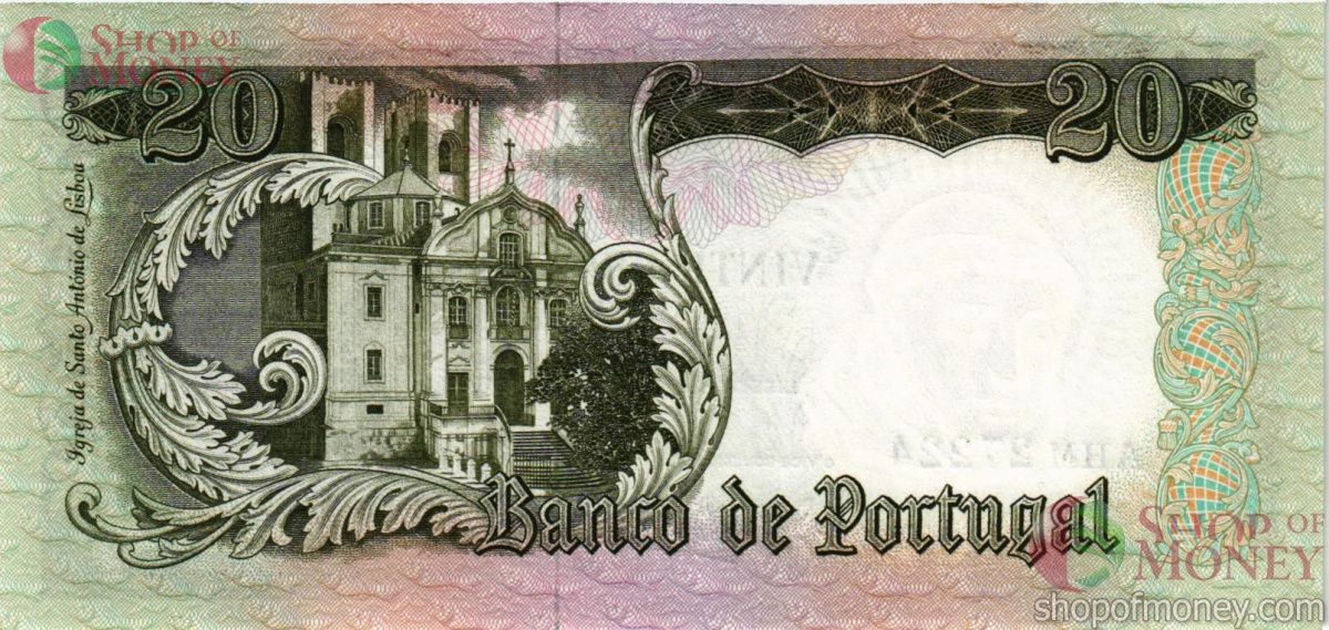 ПОРТУГАЛИЯ 20 ЭСКУДО 2