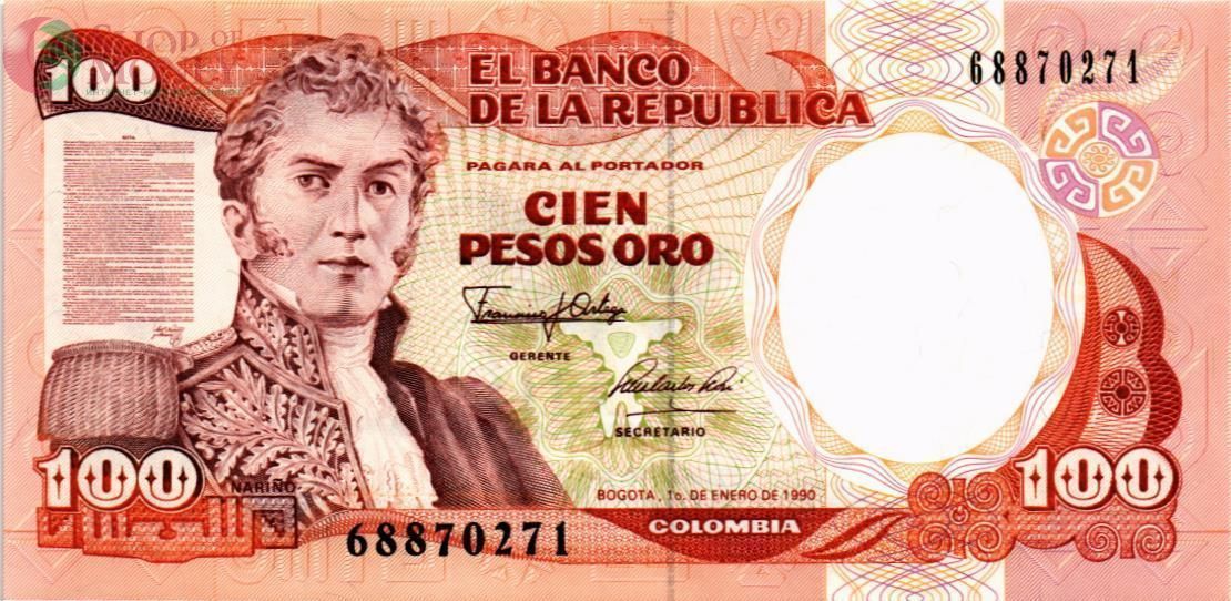 КОЛУМБИЯ 100 ПЕСО (01.01.1990) 1