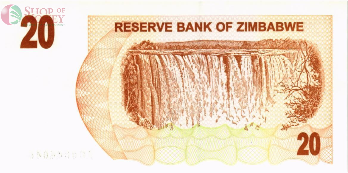 ЗИМБАБВЕ 20 ДОЛЛАРОВ 2