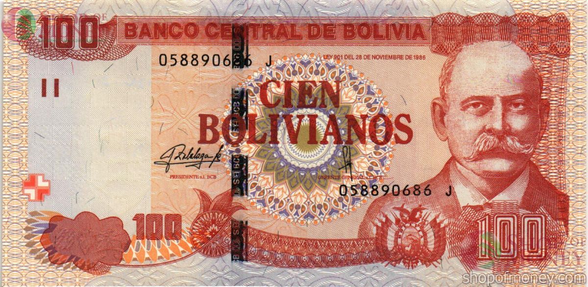 БОЛИВИЯ 100 БОЛИВИАНОС 1
