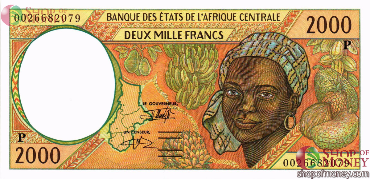 CAS - ЧАД 2000 ФРАНКОВ (P) 1