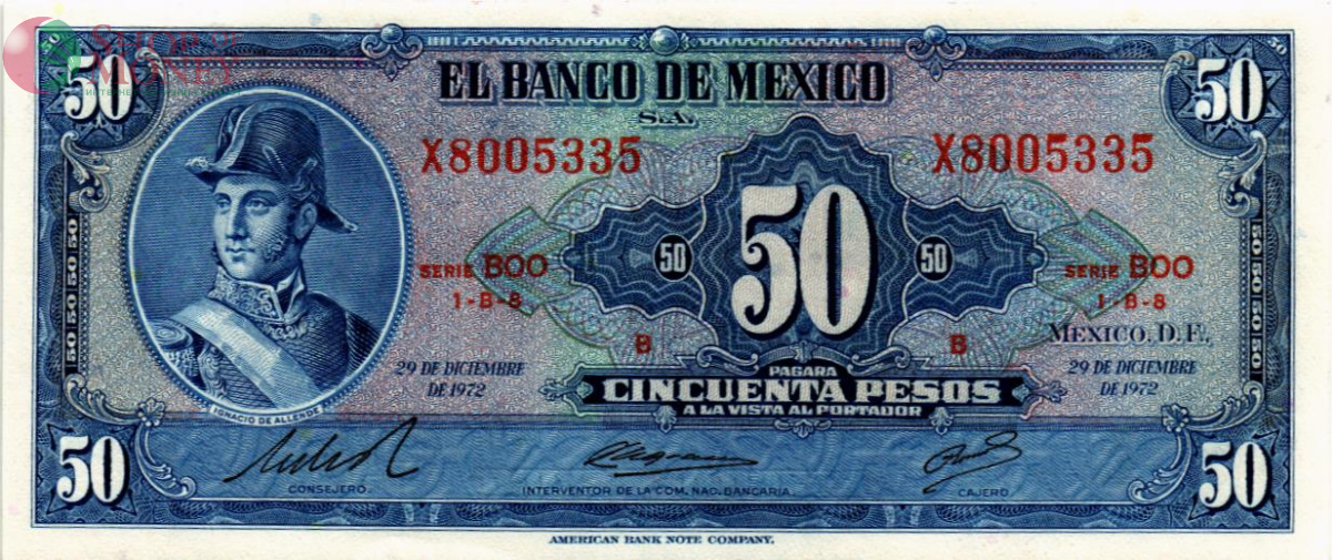 МЕКСИКА 50 ПЕСО (BOO) 1