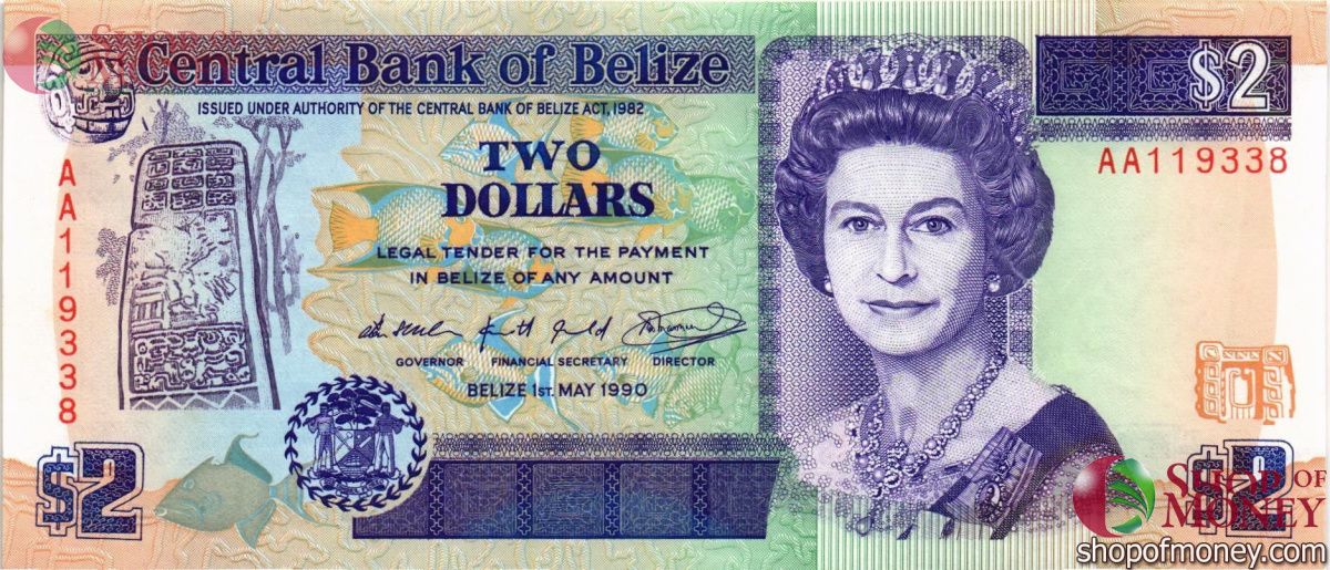 БЕЛИЗ 2 ДОЛЛАРА 1