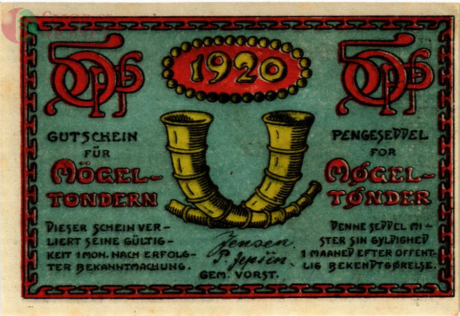 ДАНИЯ-ГЕРМАНИЯ 50 ПФЕННИГОВ (НОТГЕЛЬД) 2