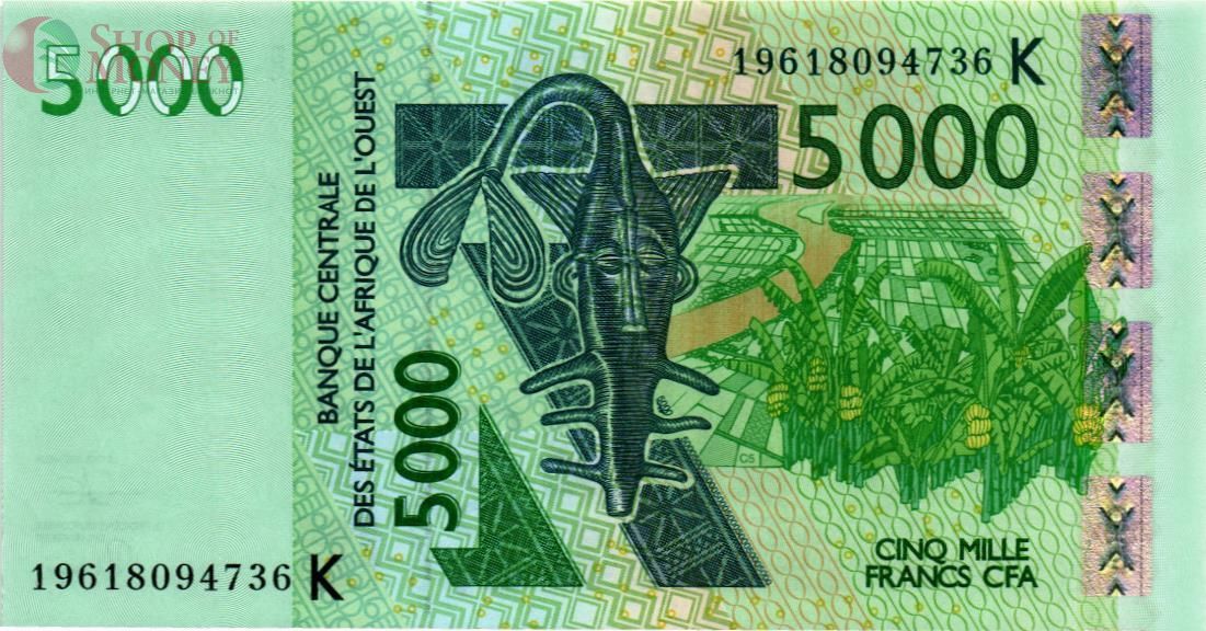 WAS - СЕНЕГАЛ 5000 ФРАНКОВ (K) 1
