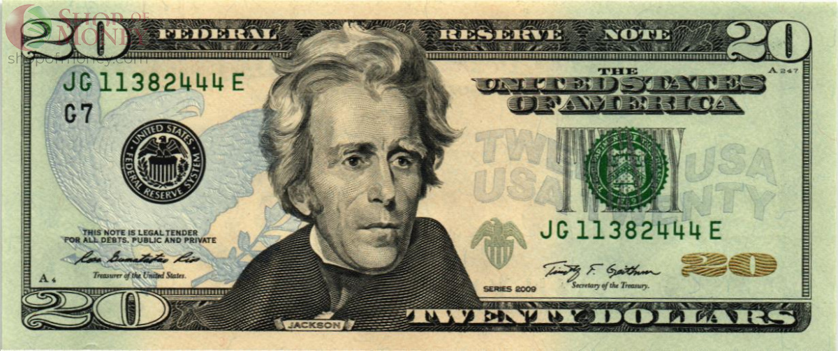 США 20 ДОЛЛАРОВ (G - ЧИКАГО) 1