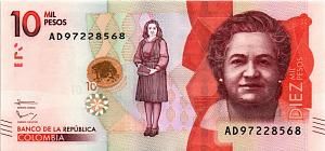 КОЛУМБИЯ 10000 ПЕСО (02.08.2016) 1