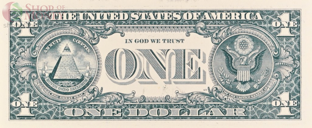 США 1 ДОЛЛАР (B - НЬЮ-ЙОРК - PMG - GRADE 64) #B02826778D 4