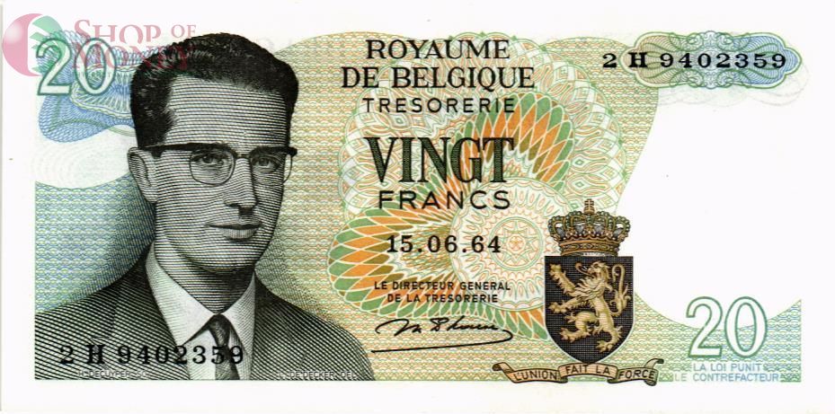 БЕЛЬГИЯ 20 ФРАНКОВ 1