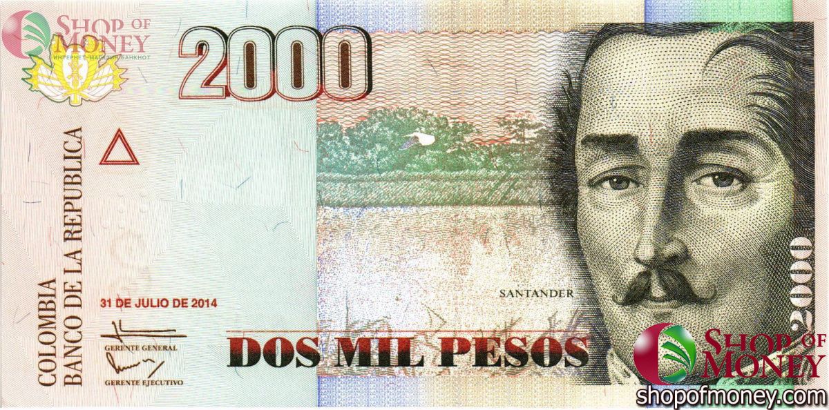 КОЛУМБИЯ 2000 ПЕСО (31.07.2014) 1