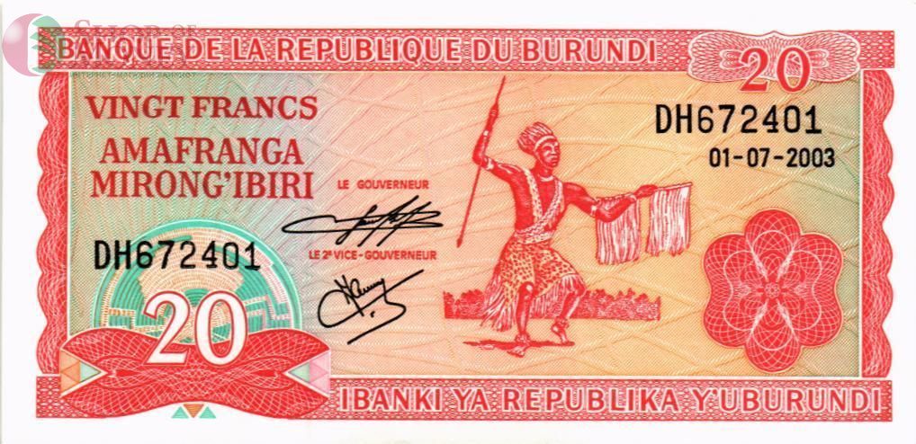 БУРУНДИ 20 ФРАНКОВ 1