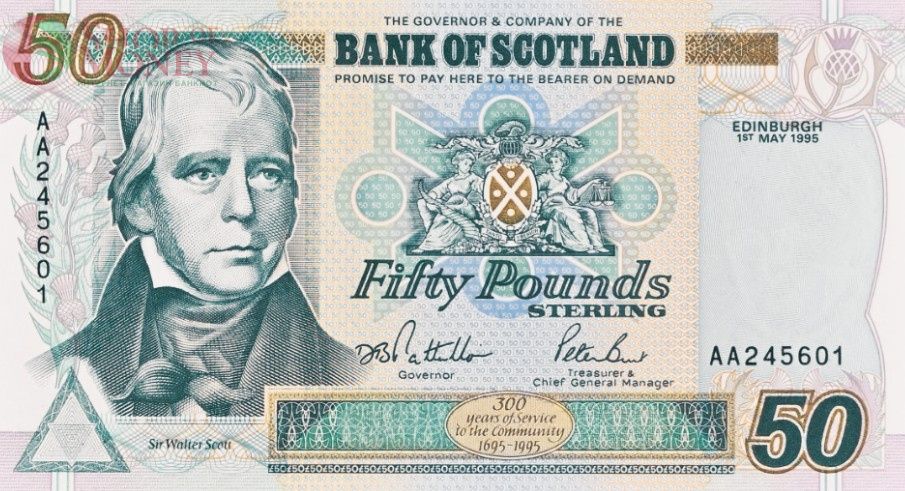 ШОТЛАНДИЯ 50 ФУНТОВ (PMG - GRADE 67) 3