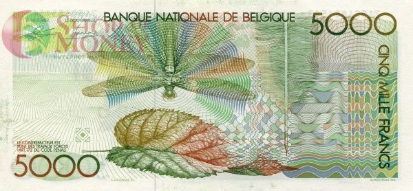 БЕЛЬГИЯ 5000 ФРАНКОВ 2