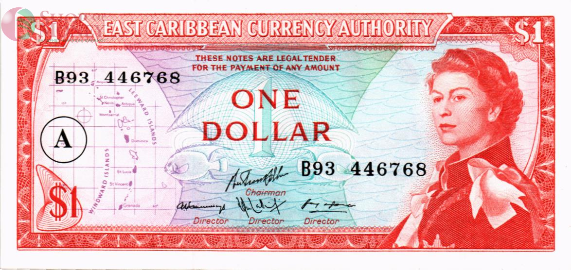 ВОСТОЧНЫЕ КАРИБЫ 1 ДОЛЛАР (А - АНТИГУА) 1