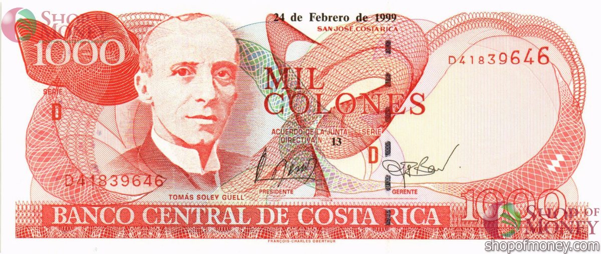 КОСТА-РИКА 1000 КОЛОН 1
