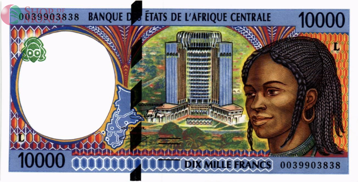 CAS - ГАБОН 10000 ФРАНКОВ (L) 1