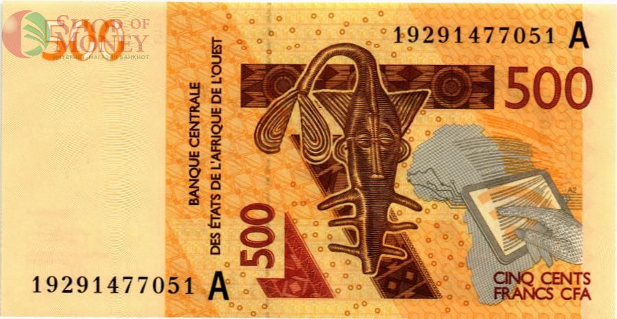 WAS - КОТ-Д'ИВУАР 500 ФРАНКОВ (A) 1