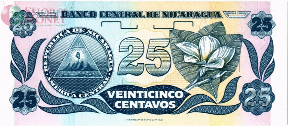 НИКАРАГУА 25 ЦЕНТАВО 2