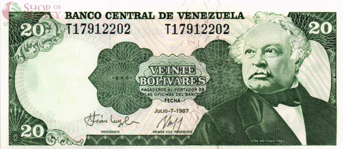 ВЕНЕСУЭЛА 20 БОЛИВАР 1