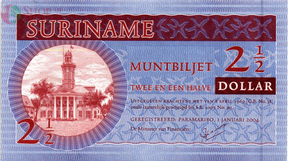 СУРИНАМ 2 1/2 ДОЛЛАРА 1