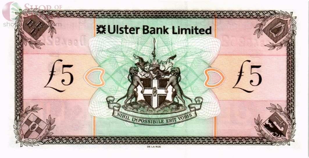 СЕВЕРНАЯ ИРЛАНДИЯ 5 ФУНТОВ (ULSTER BANK) 2