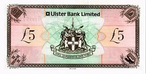 СЕВЕРНАЯ ИРЛАНДИЯ 5 ФУНТОВ (ULSTER BANK) 2