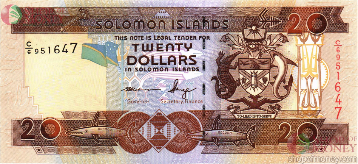 СОЛОМОНОВЫ ОСТРОВА 20 ДОЛЛАРОВ (-C/6-ПРЕФИКС) 1
