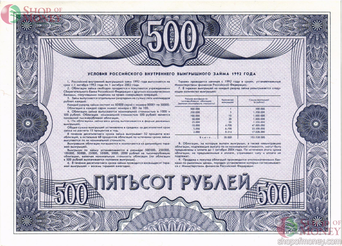 РОССИЯ 500 РУБЛЕЙ 2