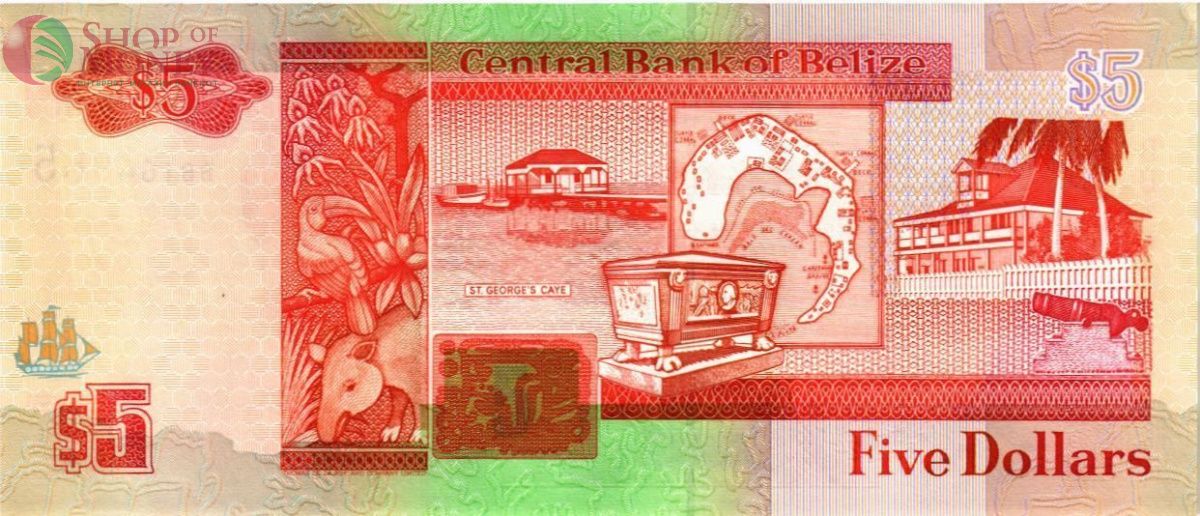 БЕЛИЗ 5 ДОЛЛАРОВ 2